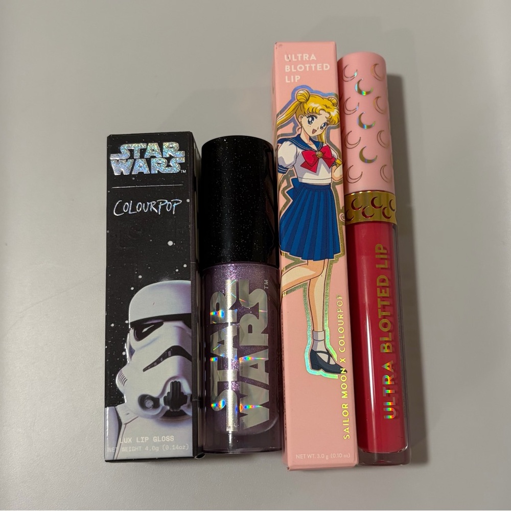 ColourPop Star Wars and Sailor Moon Lip Gloss Bundle Set of 2
